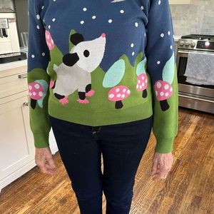 RARE NWT Sesame the Opossum Starry Night Sweater